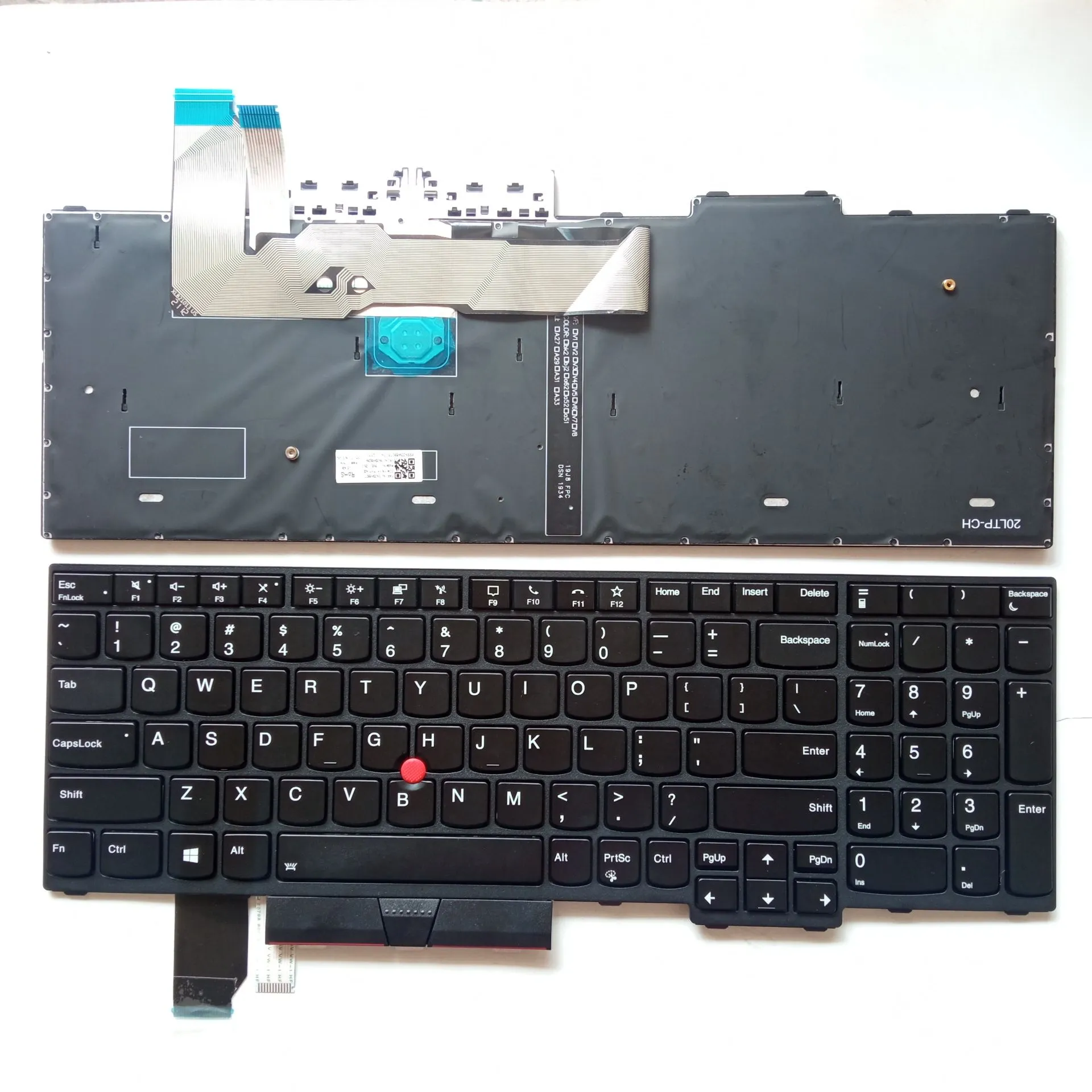 Picture of Laptop US keyboard forNew Replacement Keyboard Laptop For IBM L15/P15V/T15P BLACK FRAME BLACK With Point Backlit (OEM) US US Layout